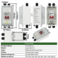 Interruptor de Desconexión Solar CNLONQ DC500V 20/32/40/63/80/100/125A MCB con Material PA66, Protección IP66, Conector PG DIY y Gancho