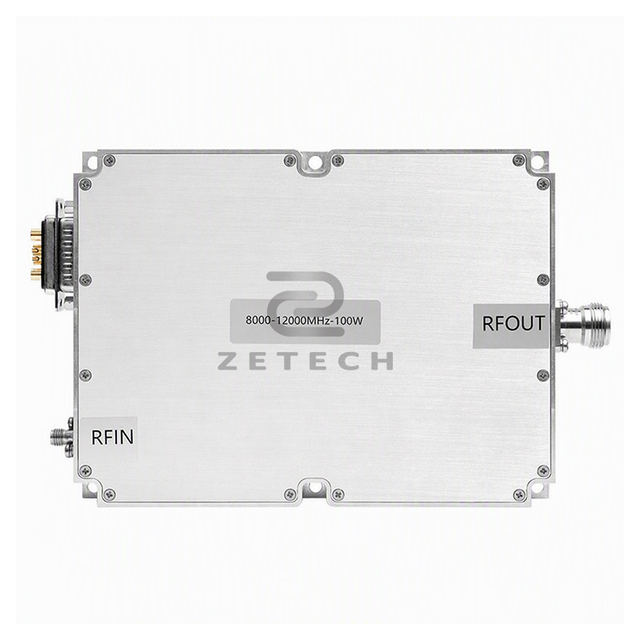 100W 8-12GHz GaN RF Power Amplifier Module Wideband High Power PA Module for EMC Test and Communication System
