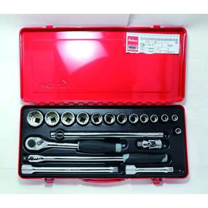 KOKEN - 4241A-05 Jeu de douilles 1/2 ''dans un étui (19 pièces) -ENSEMBLES DE CLIQUET ET DE DOUILLES EAN 4991644240173 1/2" - Product Image 1