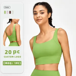 2023 Logo personnalisé nouvelles femmes col généreux en forme de U beau dos soutien-gorge de sport pour l'exercice d'entraînement et le Fitness porter Yoga soutien-gorge