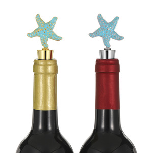 Starfish Shaped <b>Wine</b> Stopper Gold And Silver Alloy Bottle Sealer For Red <b>Wine</b> Party Gift - Product Image 2