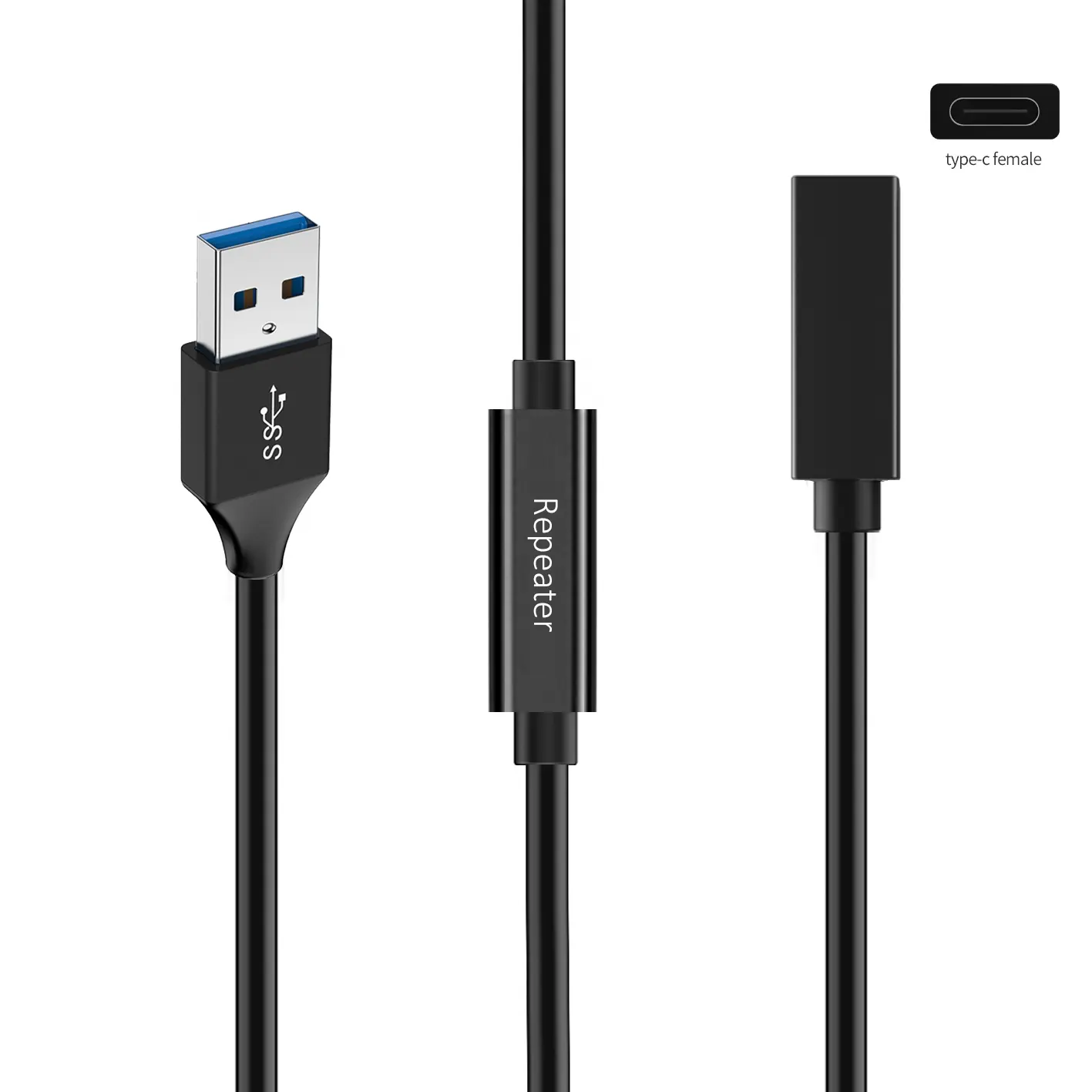 Kabel ekstensi USB 3.0 aktif, kabel ekstensi tipe A ke wanita, kabel Extender 5M 10M 15M 20M Untuk kamera konferensi, Data koneksi Drive