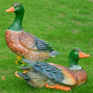 Simulación gato estatua modelo ornamento resina patos figuritas suricata Mangosta familia jardinería escultura - Product Image 5