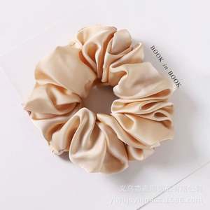 Chouchous en ruban de soie surdimensionnés pour femmes, style coréen floral, style euro-américain, élastiques pour cheveux, attaches pour queue de cheval, accessoires de coiffure - Product Image 2