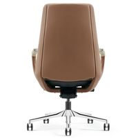 Chaise de bureau de direction de style moderne et luxueux, ergonomique, à dossier moyen, pivotante, en cuir, pour usage commercial