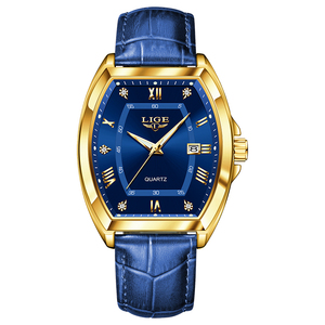 LIGE Montres pour hommes Luxe Original Top Brand Quartz Watch for Men Cuir Waterproof Luminous Diamond Dial Date Male Wristwatch - Product Image 6