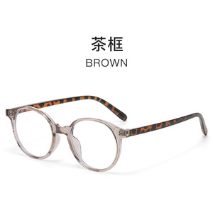 Montures de lunettes rondes grises à monture complète, anti-lumière bleue, légères, design vintage pour femmes - Product Image 5