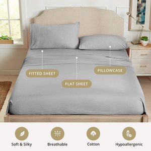 1500 Chủ Đề Đếm Chất Lượng Cao Mềm Giá Rẻ Bán Buôn Thêu Chải Tấm Ga Trải Giường Sợi Nhỏ - Product Image 5