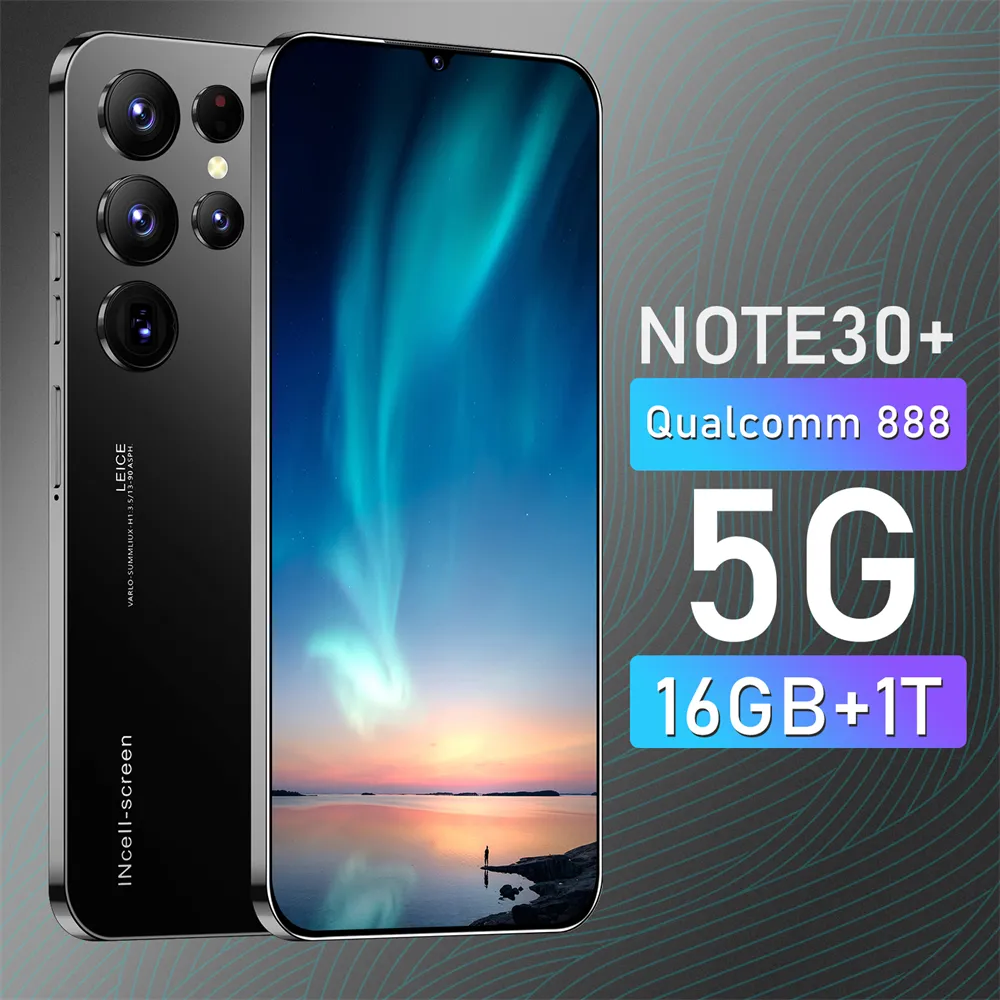 Celular Wholesale Note30+ Pro Endnotex9 Mobilephones 6.3 inch Full Screen Phone 12GB+512GB 4800mAh HD Dual SIM Gaming Smartphone