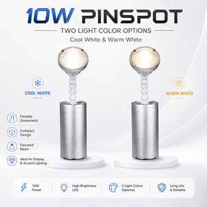 ไฟพินสปอตขนาดเล็ก 10W ใช้แบตเตอรี่ ควบคุมแบบไร้สาย DMX512 พร้อมรีโมท IR สำหรับงานแต่งงาน ดีเจ - Product Image 3
