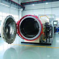 Four d'autoclave industriel pour le durcissement de composites en fibre de carbone et le collage de pièces sous vide