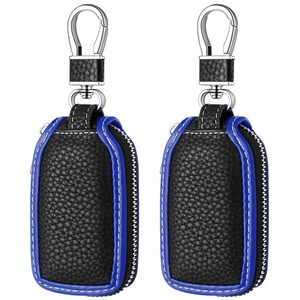 ที่ใส่กุญแจรถหนังวินเทจแบบสั่งทำของ Boshiho พร้อมตะขอโลหะ ซิปตกแต่งกระเป๋าถือ และซองใส่กุญแจรีโมท - Product Image 1