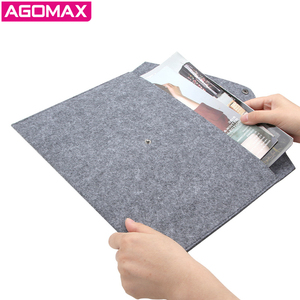 Carpeta de Fieltro Azul Grisácea Portátil, Resistente a Desgarros y al Desgaste, Tamaño A4, Organizador de Archivos de Oficina - Product Image 3
