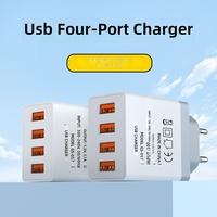 31A Dört Portlu Hızlı Şarj Cihazı AB Standardı QC2.0 Akıllı 4-USB 15.5W Evrensel Telefon Adaptör Fişi Cep Telefonları Tabletler Kulaklıklar için