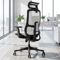 Fauteuil de bureau ergonomique pivotant en tissu, réglable en hauteur, pour la maison, la chambre et le salon