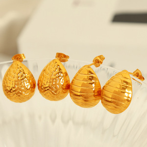 Pendientes colgantes de oro con forma de gota de agua, joyería de moda para fiestas EH371-2 - Product Image 1