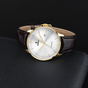 AKIRES Luxury Brand ETA Automatic Movt <span class=keywords><strong>cinturino</strong></span> in <span class=keywords><strong>pelle</strong></span> in acciaio inossidabile 316L <span class=keywords><strong>orologio</strong></span> da uomo impermeabile di alta qualità - Product Image 3