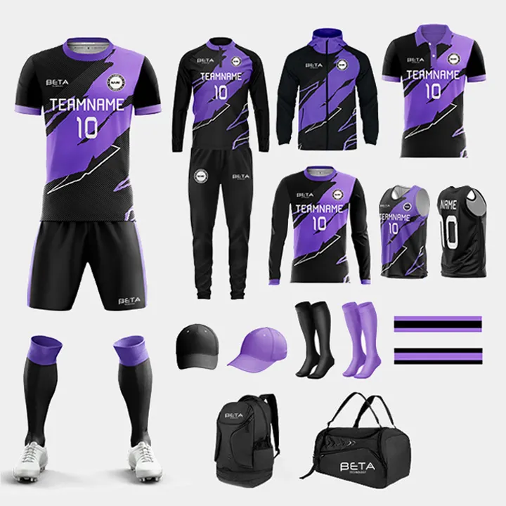 Football Kits Full Set Soccer Kit Youth Custom Soccer Jersey Quick Dry Adults Team Football Shirt Men Soccer Wear with Socks