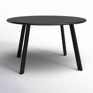 Mesa de centro redonda moderna de madera para exteriores, mesa de bistró para patio – Negra al mejor precio al por mayor - Product Image 1