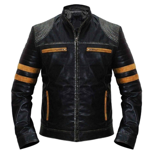 Men's Slim Fit Outdoor Business Suit <b>Blazer</b> <b>Jacket</b> Formal Genuine <b>Leather</b> Coated Front Windproof Waterproof for Work Winter - Product Image 1