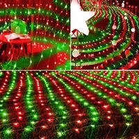 Guirlandes lumineuses LED en filet rouge-vert, étanches pour extérieur, pour arbres, jardins, Noël, Nouvel An chinois, très vendues