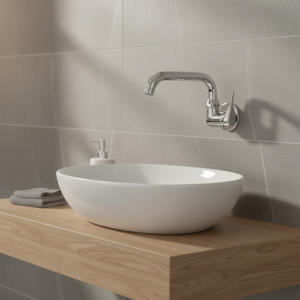 Modern Wall Type <b>Single</b> <b>Basin</b> Mixer Metered Faucets Lead Free Brass Anti-Scratch <b>Single</b> Handle Polished Water <b>Tap</b> Hot Cold Water - Product Image 3