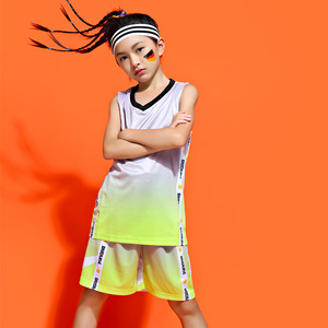 Enfants XS Taille Sports Training Camp Suit Imprimé Basketball Jersey pour Garçons Filles Été pour les élèves du primaire et du secondaire - Product Image 6