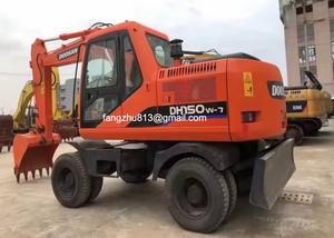 Excavatrice hydraulique sur roues d'occasion Doosan DX150W, moteur 96 kW, capacité de la benne 0,75 m³, origine Corée, moteur, pompe, boîte de vitesses de haute qualité - Product Image 6