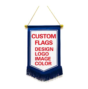 Promotional Product Cotton Canvas Hanging Wall Banner Tapestry Advertising Hang Rectangle Flag Football Team Flag