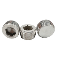 304 attache en acier inoxydable NPT fil bouchon vis hexagone gorge bouchon américain hexagone tuyau bouchon