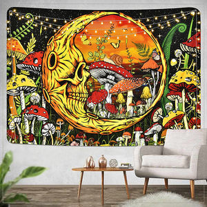 Stampa digitale Hip Hop appeso Rick <span class=keywords><strong>Morty</strong></span> arazzo decorazione per la casa fungo psichedelico personalizzato 3D cartone animato tessuto 100% poliestere - Product Image 1