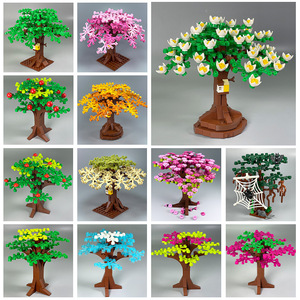Bloques de Construcción MOC, Árbol de Coco, Árbol Frutal, Begonia, Flor de Cerezo, Árbol de Hortensia, Planta para Jardín o Calle - Product Image 2