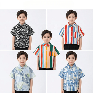 Nouvelle Collection 2025 – Chemise d'été décontractée en coton à manches courtes pour garçons, enfants et bébés – Modèle fin - Product Image 2