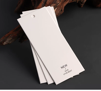 Étiquettes suspendues rectangulaires personnalisées en cuivre imperméable, pré-percées avec trous pour cordon, impression de logo, étiquettes de prix pour vêtements, chaussures, chaussettes