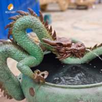 Grande fontaine en bronze de style chinois MILY, design antique, durable pour l'extérieur, la villa, le jardin, la cour