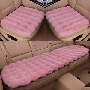 Ensemble universel de 3 pièces pour siège de voiture d'hiver, coussin de siège de voiture en fausse fourrure de lapin, housse de siège de voiture épaisse en peluche douce et chaude - Product Image 2