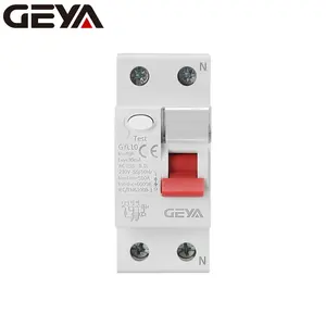 GEYA GYL10 Bakelite Material Body Cheap Price F362 RCCB RCD Electronic Magnetic 63 Amp 2 Pole ELCB