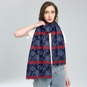 Bufanda Larga Estampada Floral para Mujer, 90*180cm, Ligera, con Borlas, a la Moda, Disponible al por Mayor - Product Image 2