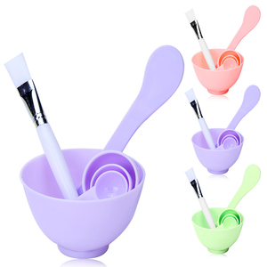4 en <span class=keywords><strong>1</strong></span> maquillaje cuidado de <span class=keywords><strong>la</strong></span> piel belleza herramientas de plástico DIY máscara facial tazón con espátula - Product Image 1
