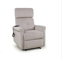 Fauteuil inclinable électrique en similicuir avec poche latérale pour personnes âgées, idéal pour le salon et la maison