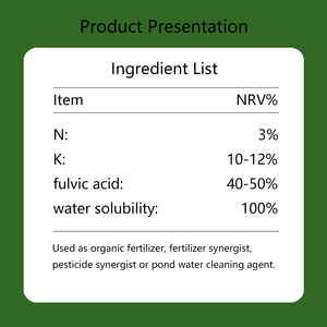 <span class=keywords><strong>Engrais</strong></span> en poudre d'acide humique et fulvique biologique Vanhuai, pureté 40-50%, libération rapide, stimulant de croissance des plantes pour sols hydroponiques et bonsaïs - Product Image 3