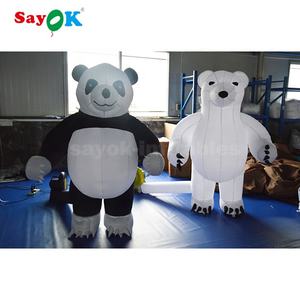 Giant Inflatable Bear Costumes Gummy Polar Bear Cartoon Inflatable Christmas Polar Bear