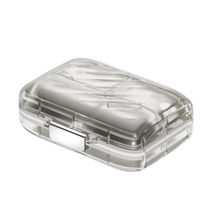 Portable food-grade pillbox <b>with</b> <b>lid</b>, multi-compartment medicine storage <b>box</b> for 7 days, light-proof <b>small</b> pillbox - Product Image 5