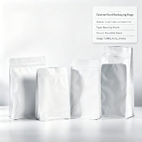 Sachets personnalisés à fond plat avec valve de dégazage unidirectionnelle pour grains de café