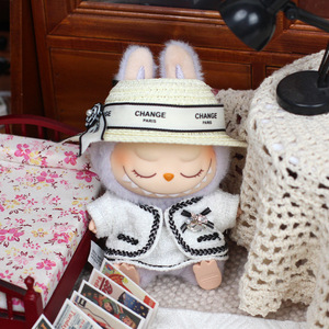 Ropa Universal para Muñecas Labubu Tercera Generación Qiuxiang, Conjunto de Tres Piezas Estilo Macaron, Atuendo para Muñeca de Vinilo - Product Image 3