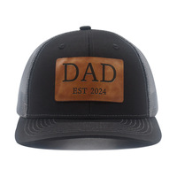 Casquette Trucker à 6 Panneaux avec Patch en Cuir Personnalisé, Maille et Visière Semi-Incurvée