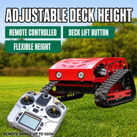 Tondeuse robot agricole professionnelle à chenilles en caoutchouc, télécommandée, avec moteur thermique 4 temps CE, pour coupe d'herbe et débroussaillage