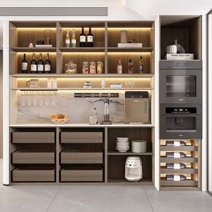 Antique-Style Modern Foldable <b>Sideboard</b> with Panel Design and Ample Storage for Living Room <b>Kitchen</b> Dining Home Furniture - Product Image 5