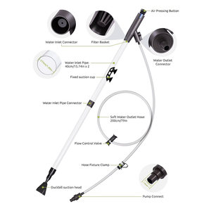 أحدث منتج منظف حصى قابل للتعديل لخزان الأسماك طقم مفرغ حصى يدوي لخزان نباتات الزينة - Product Image 6