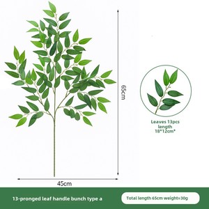 Vente chaude Artificielle Eucalyptus Haricot Fleur Ficus Arbre Feuille Plante Verte Ornement Forêt Style Unique Printemps Branche De Noël - Product Image 6